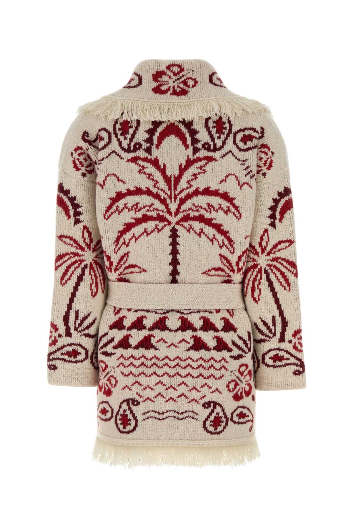 ALANUI Embroidered Wool Blend Glimpse of Eden Cardigan