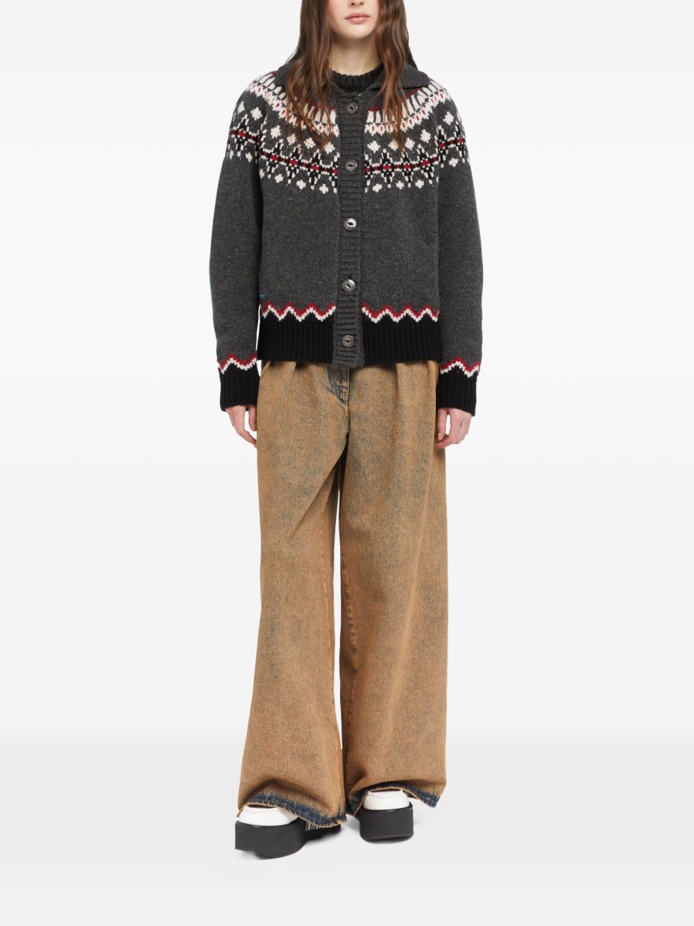 ALANUI Fair Isle Patterned Cardigan for Women