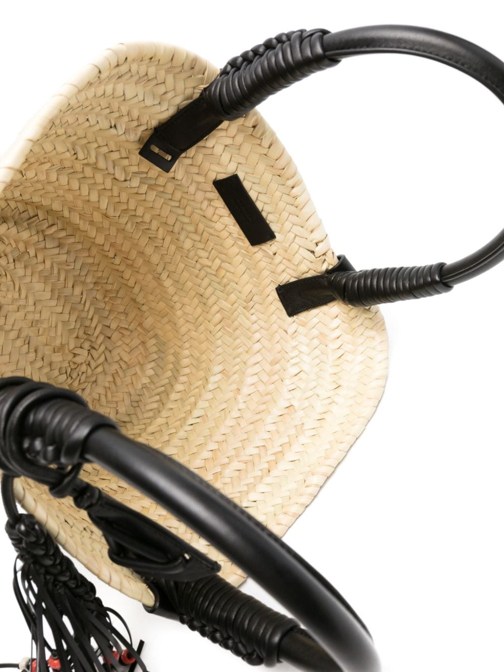 ALANUI Interwoven Raffia Handbag with Tassel Charm