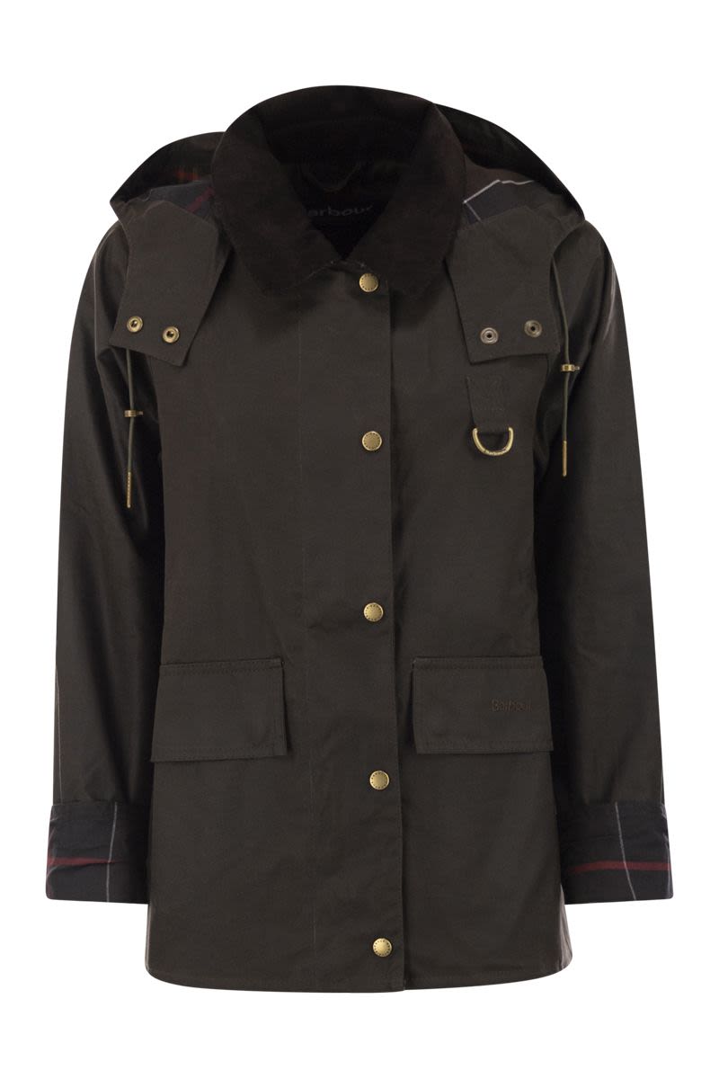 BARBOUR Mini Waxed Cotton Jacket