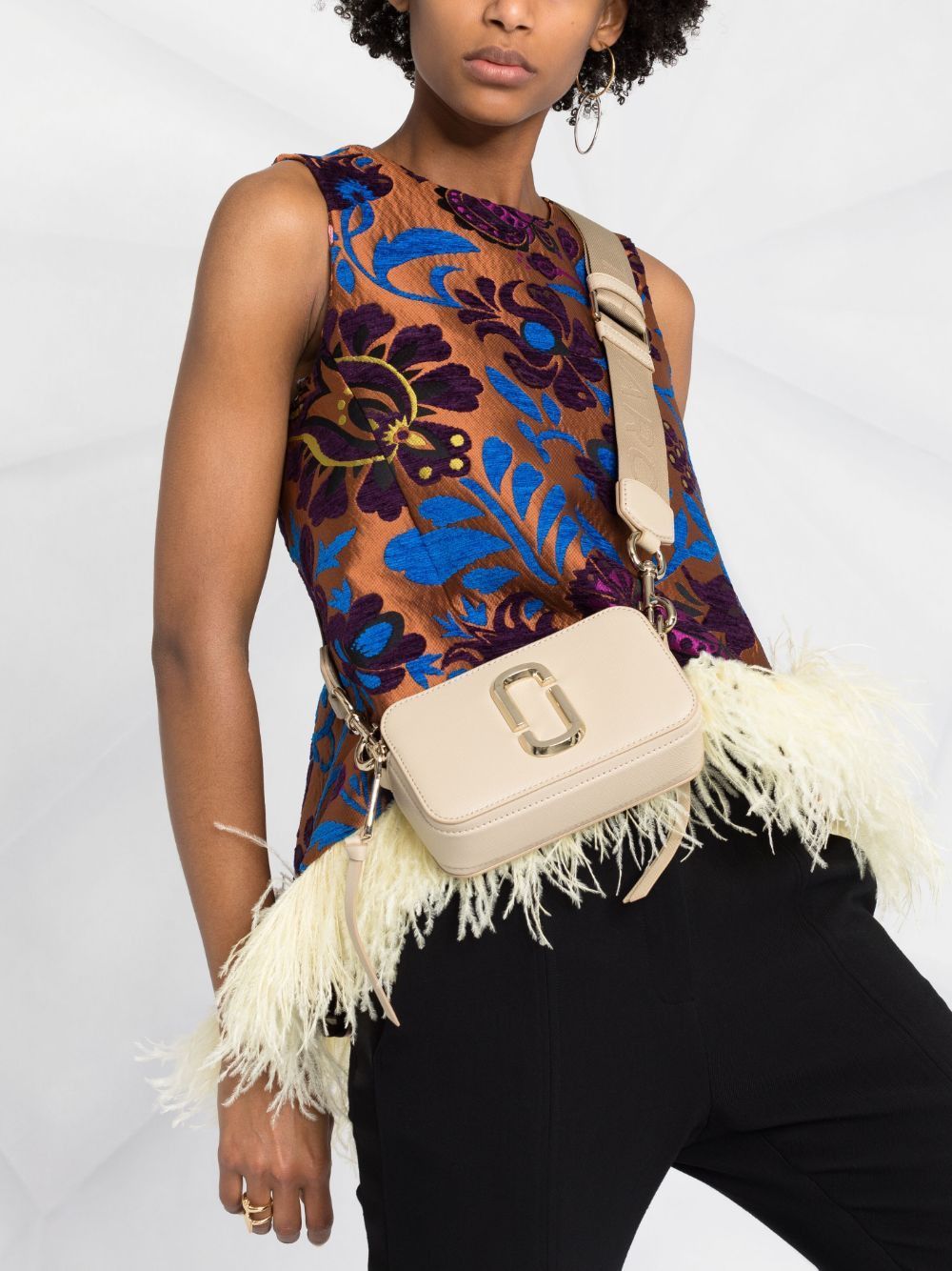 MARC JACOBS Leather Handbag with Logo - Mini Design