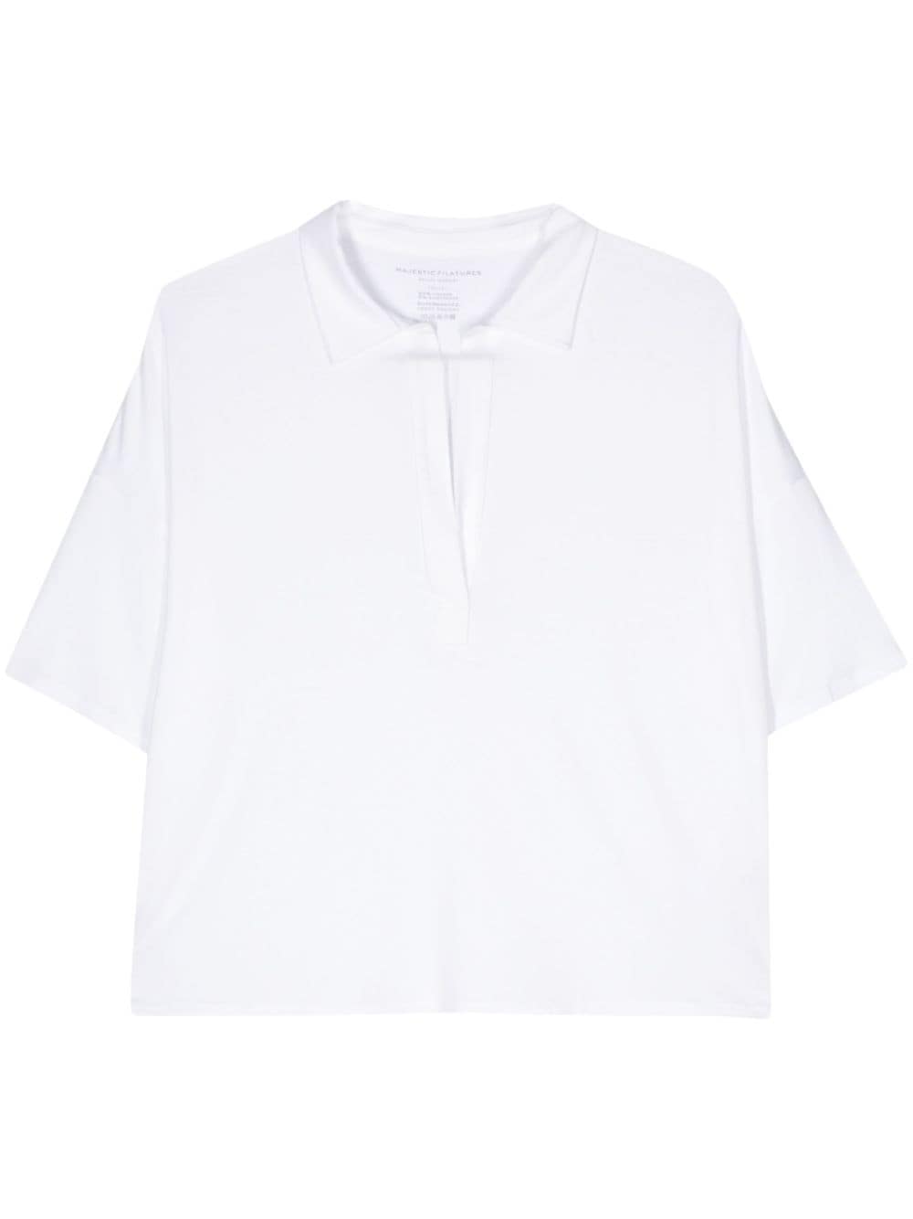 Majestic Oversized Viscose Polo Shirt for Women