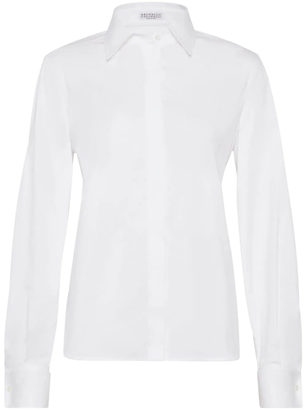 BRUNELLO CUCINELLI Monili Trim Concealed Fastening Shirt