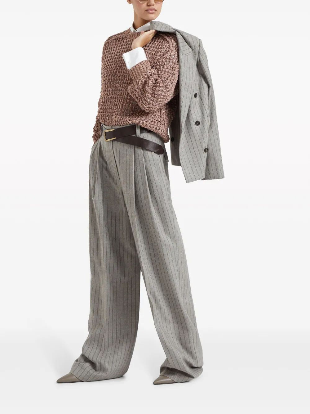 BRUNELLO CUCINELLI Monili Trim Concealed Fastening Shirt