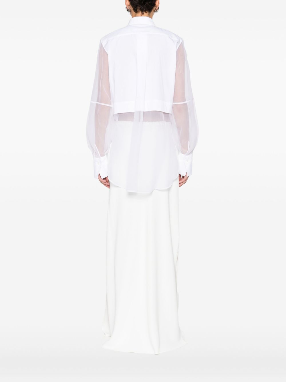 BRUNELLO CUCINELLI Embellished Cotton Blend Shirt with Classic Collar