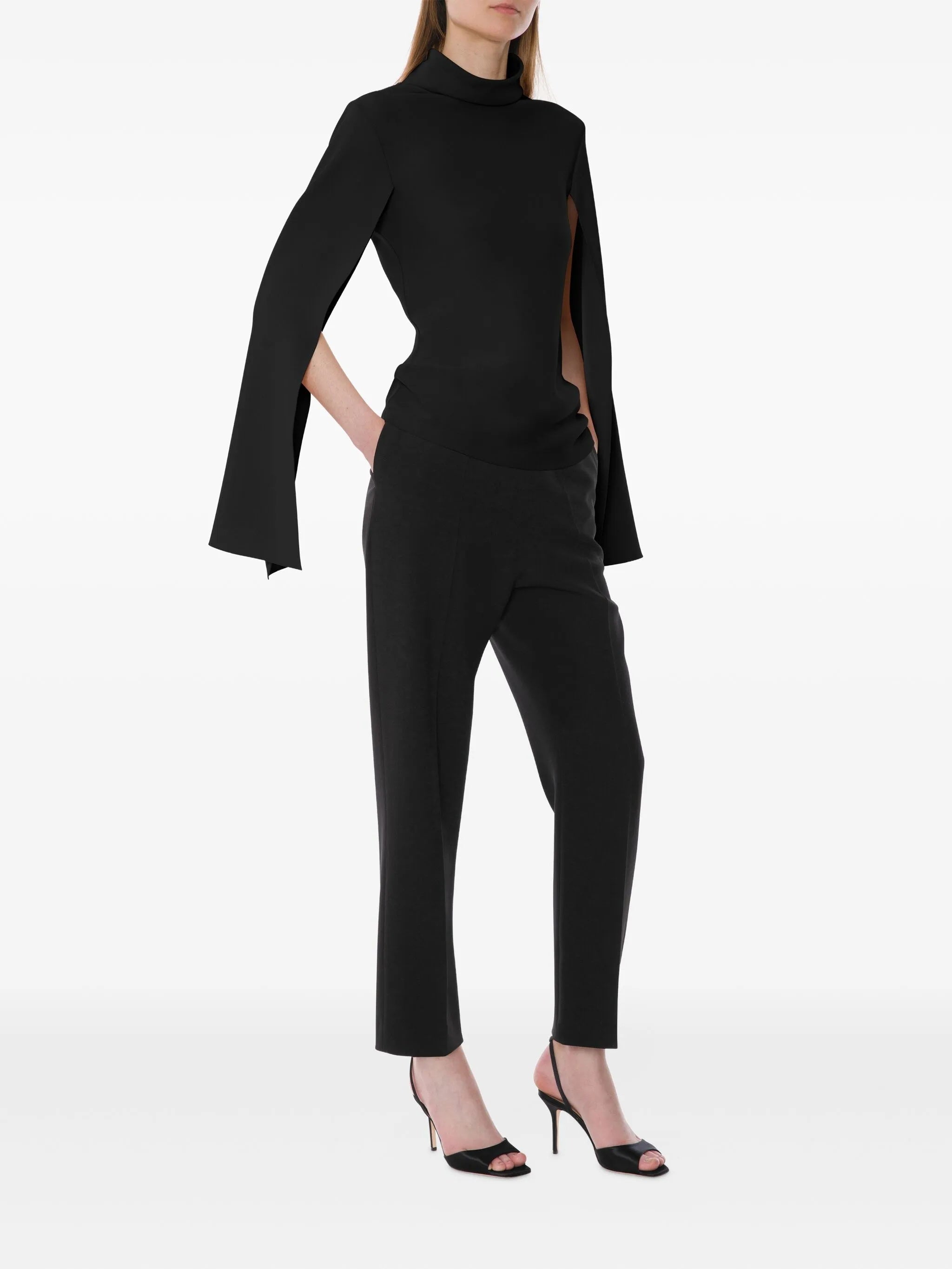 ALBERTA FERRETI Viscose Straight Leg Pants for Women - FW25 Collection