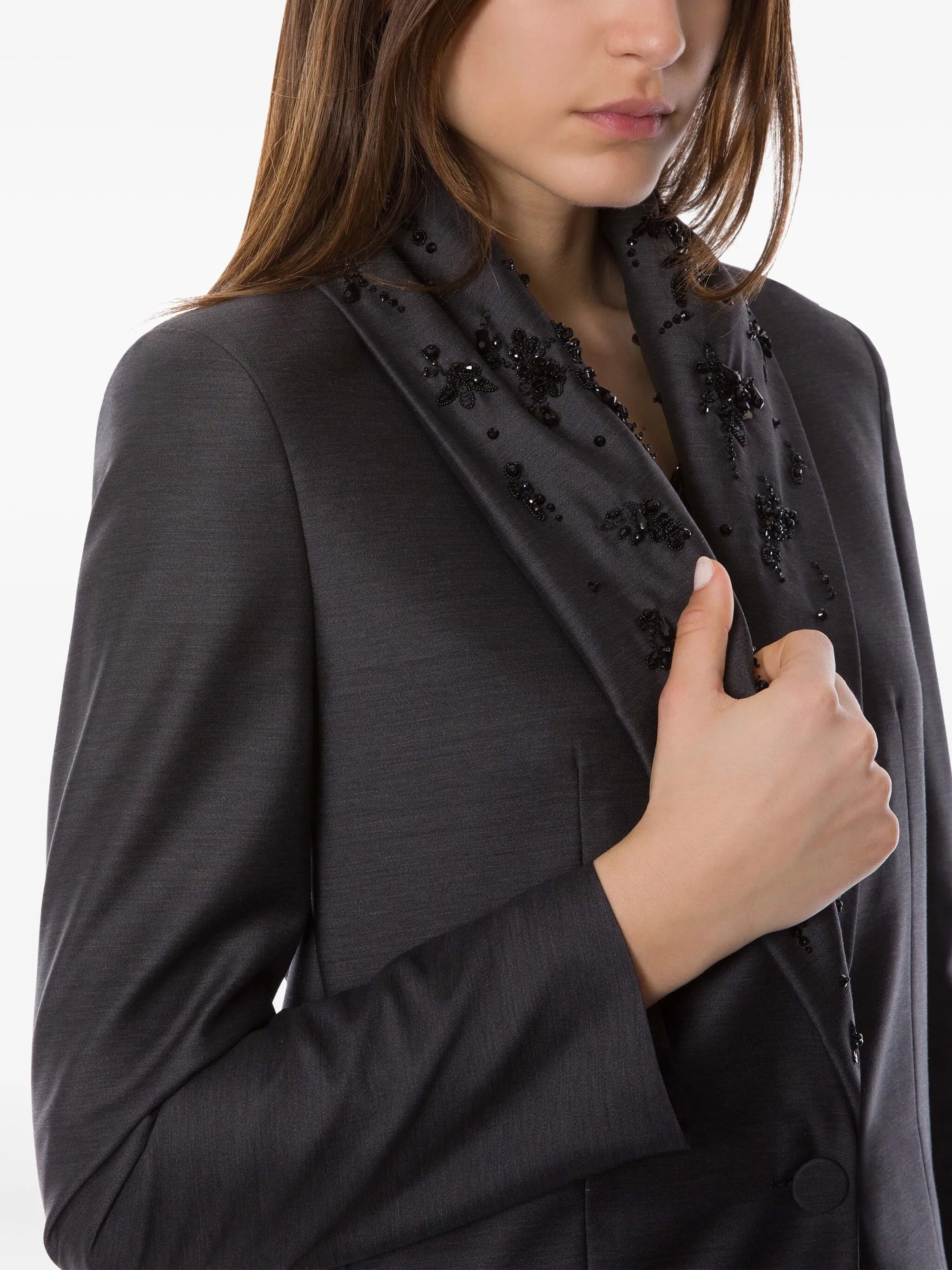 ALBERTA FERRETI Elegant Wool-Silk Blazer for Women - Fall/Winter 2025