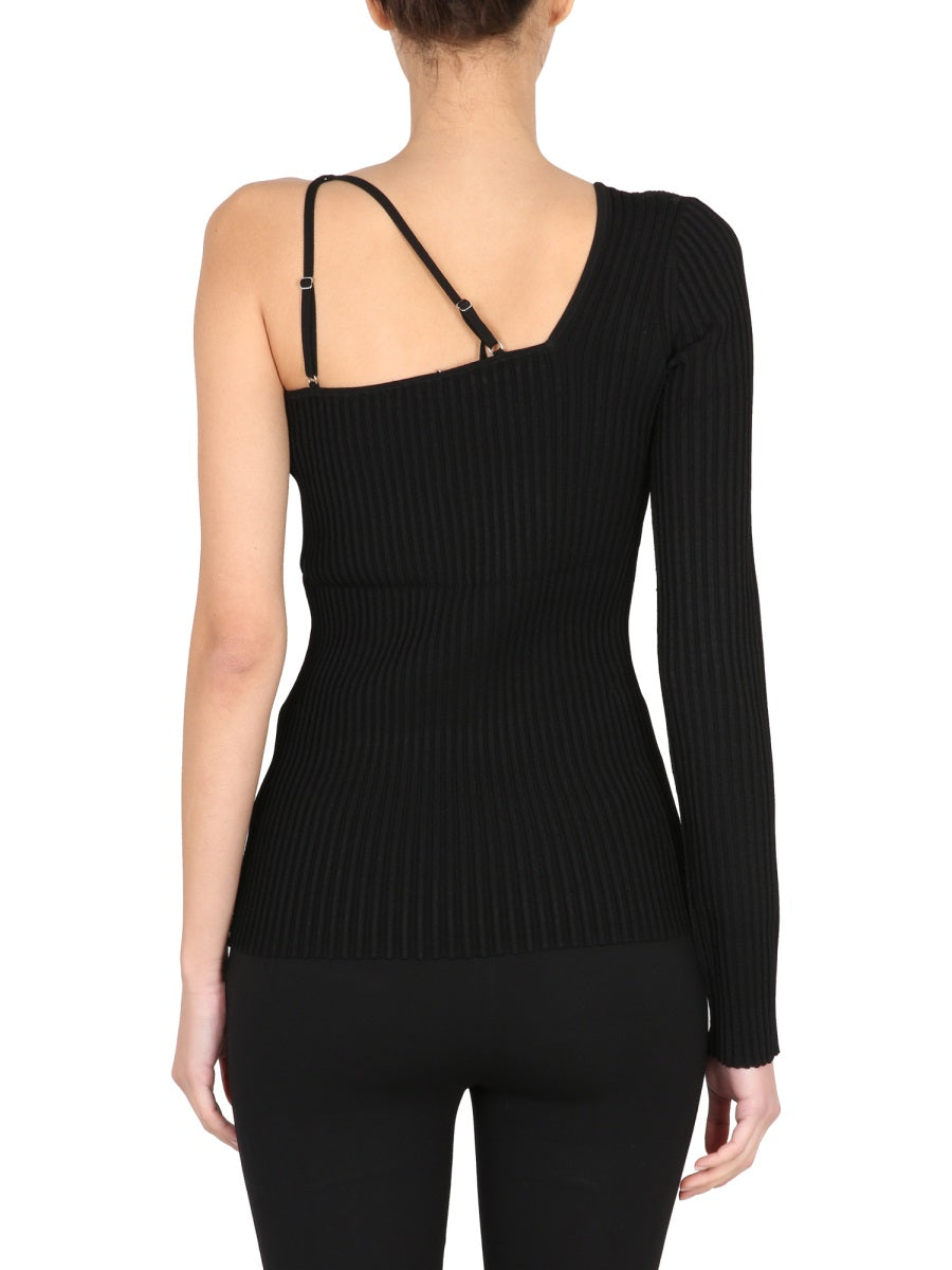HELMUT LANG One-Shoulder Crisscross Top