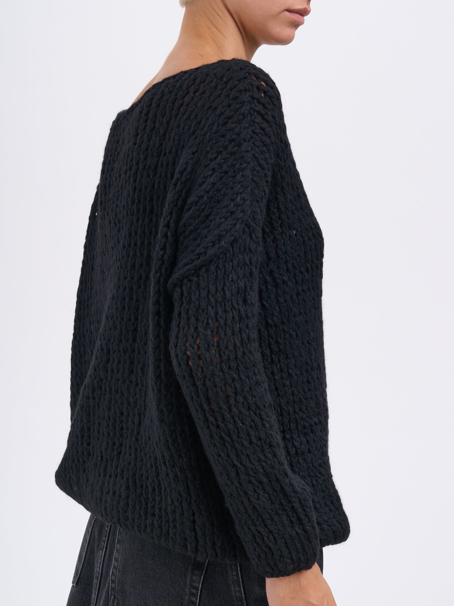 TOTALLY.H Oversized Caban Sweater - Size S