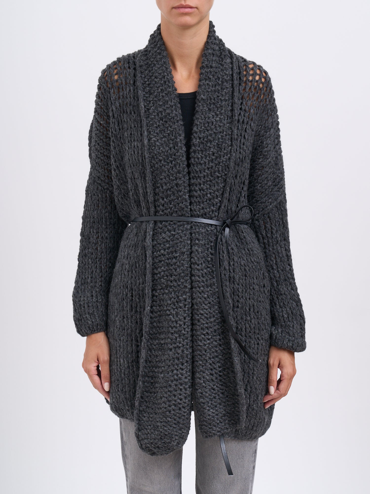 TOTALLY.H Long Belted Cardigan for Women - Size S