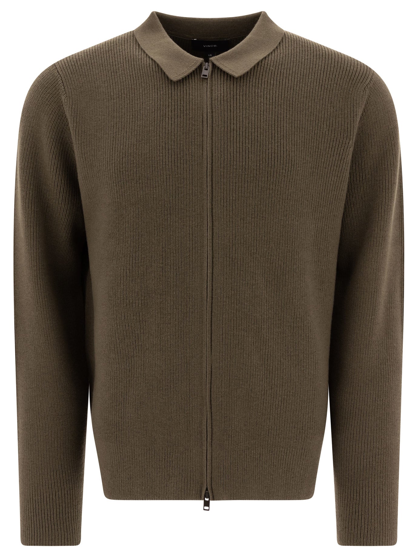 VINCE Wool Blend Cardigan with Two-Way Zip - Regular Fit