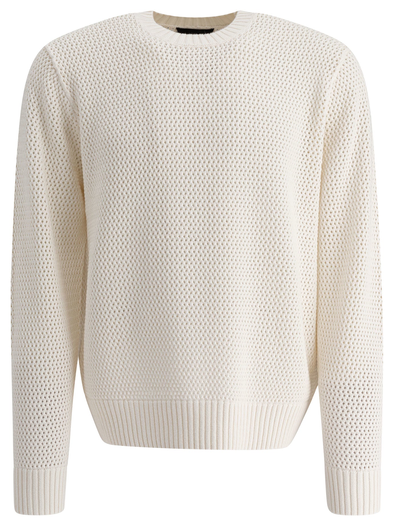 VINCE Perforated Crew Neck Sweater