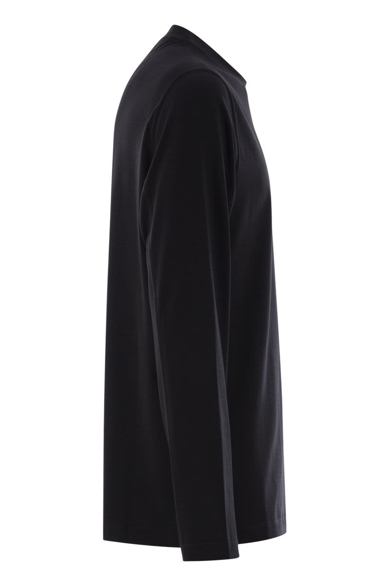 BRUNELLO CUCINELLI Men's Long-Sleeve Crew-Neck Cotton T-Shirt