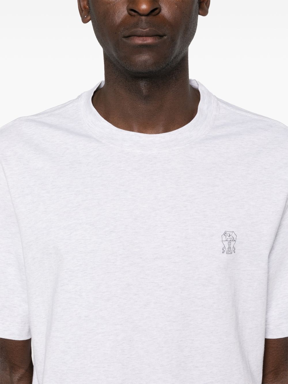 BRUNELLO CUCINELLI Classic Logo Cotton T-Shirt for Men - SS26