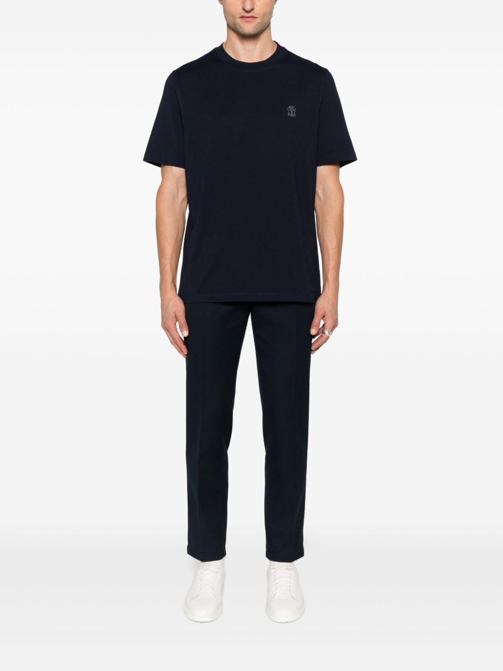 BRUNELLO CUCINELLI Crew Neck Cotton T-Shirt with Logo - FW25