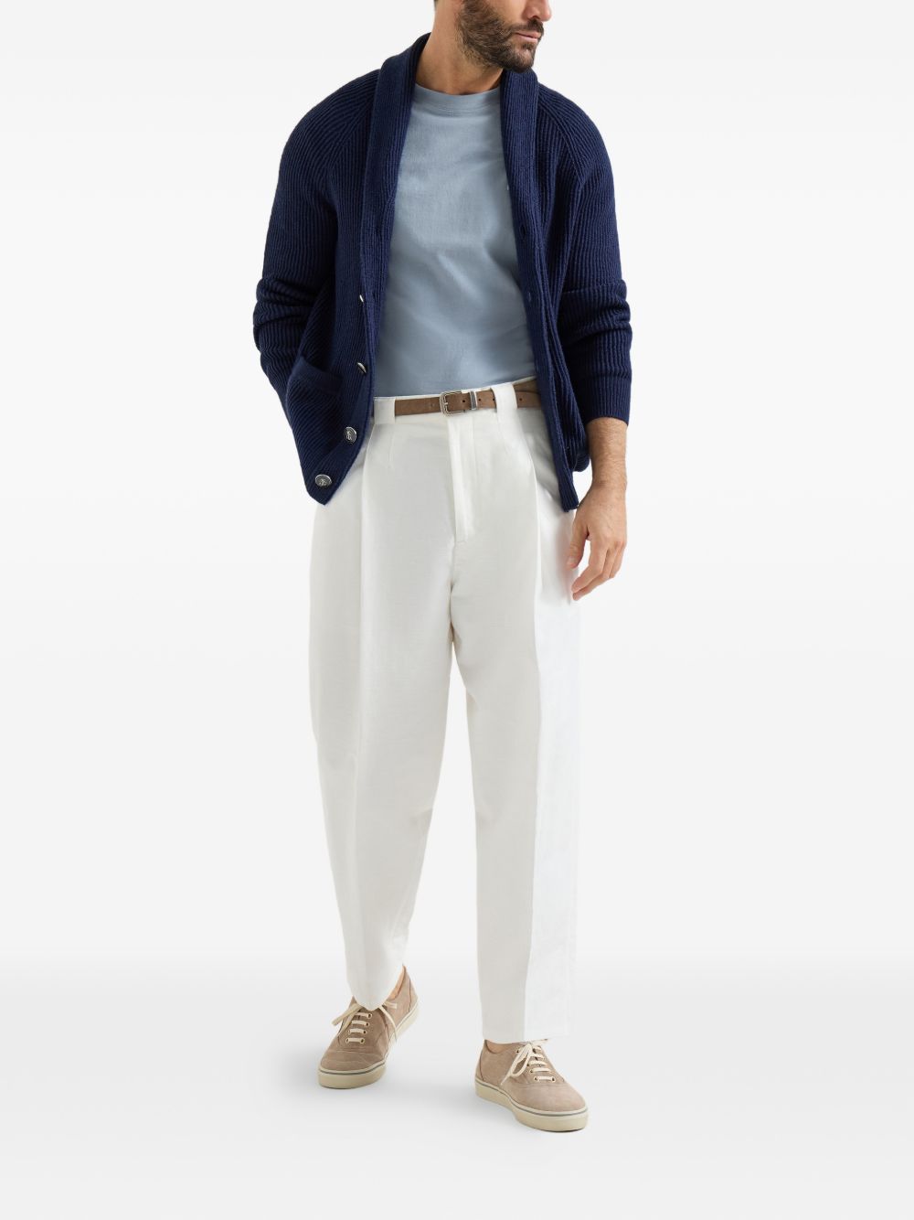 BRUNELLO CUCINELLI Men's Logo Cotton T-Shirt - Crew Neck, Short Sleeve