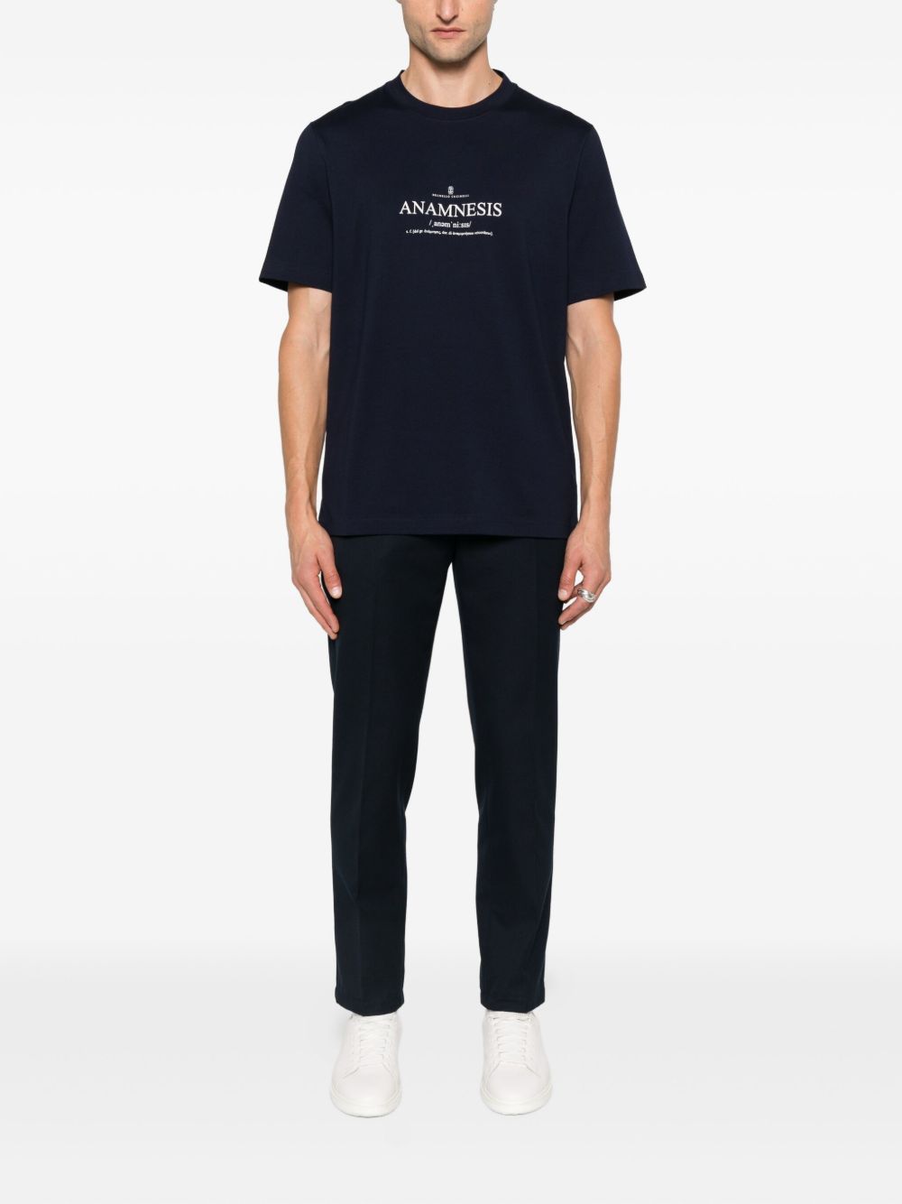 BRUNELLO CUCINELLI Printed Cotton T-Shirt with Short Sleeves - FW25 Collection