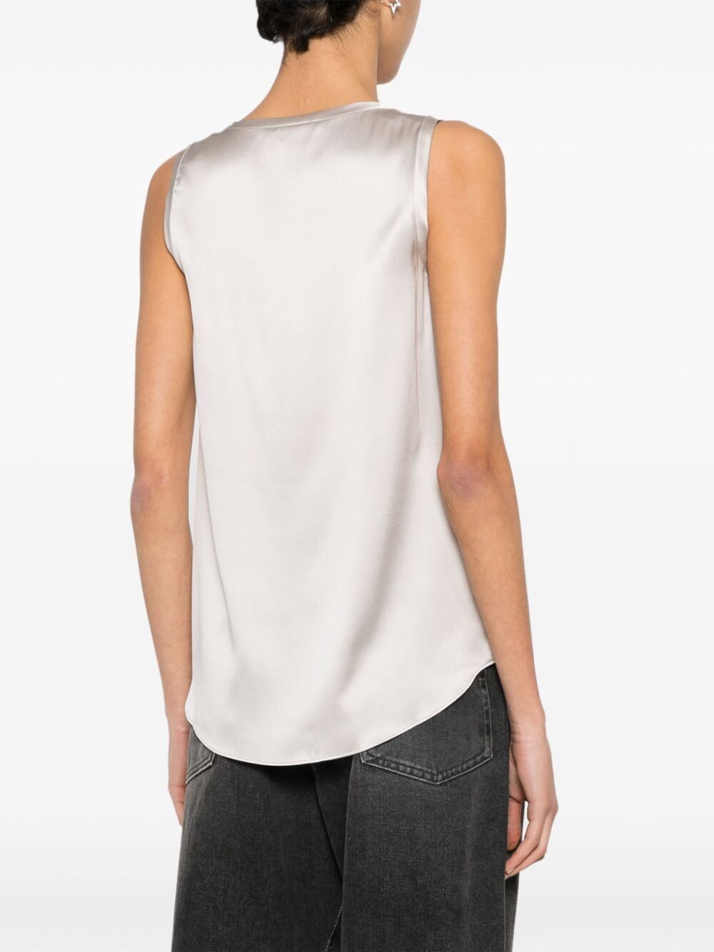 BRUNELLO CUCINELLI Sleeveless Silk Blouse for Women - Fall 2024 Collection