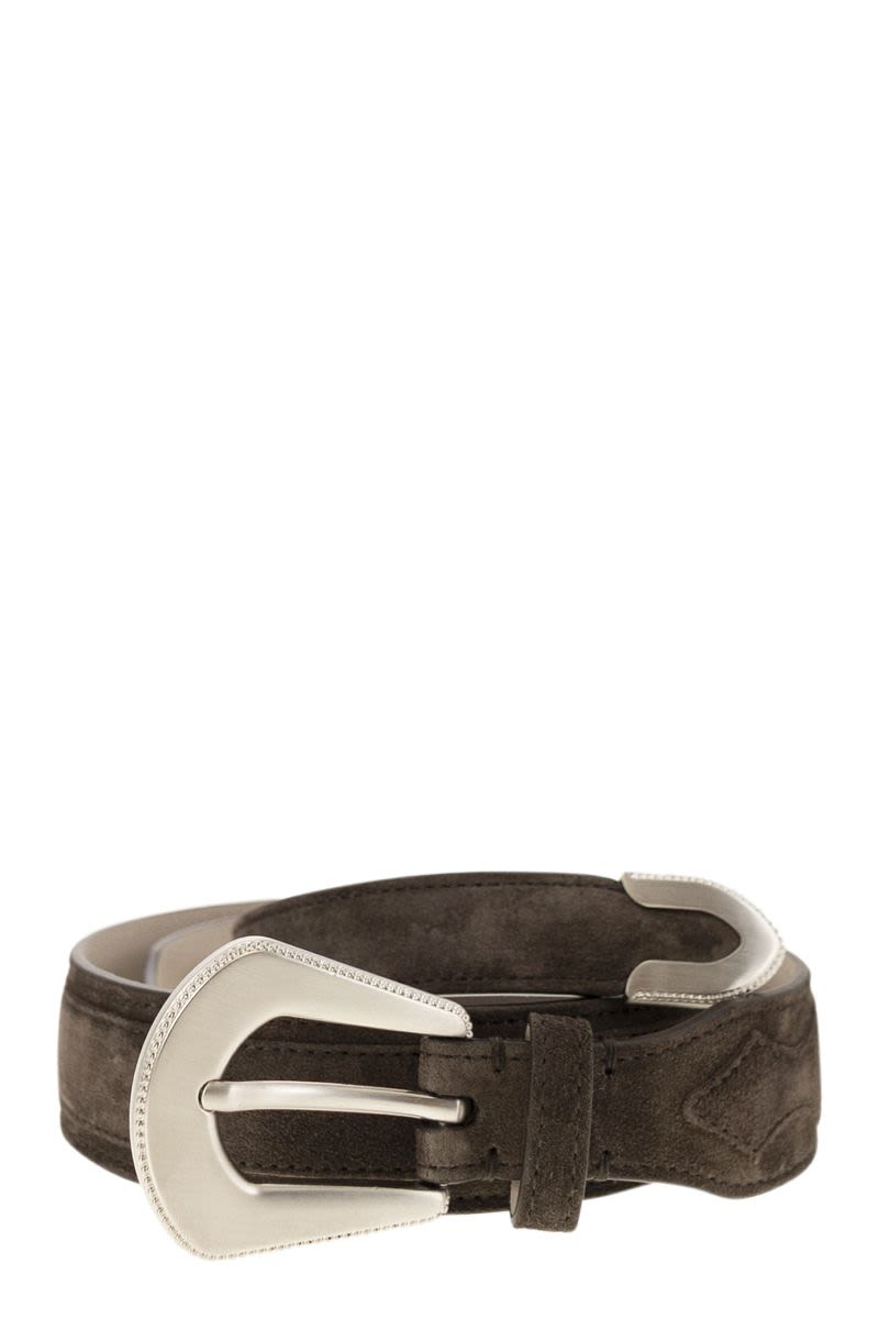 BRUNELLO CUCINELLI Refined Suede Belt - 3 cm Height