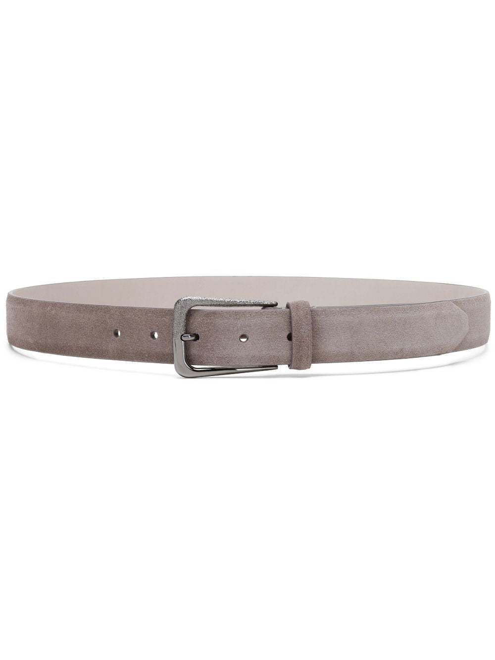 BRUNELLO CUCINELLI Leather Suede Belt with Pin Buckle - FW25 Collection