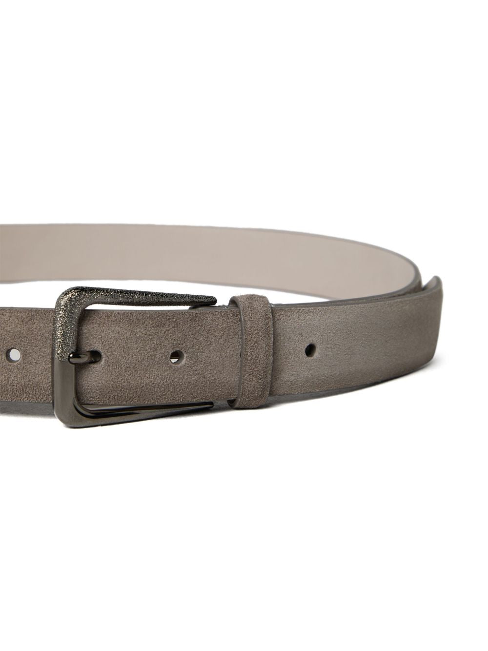 BRUNELLO CUCINELLI Leather Suede Belt with Pin Buckle - FW25 Collection