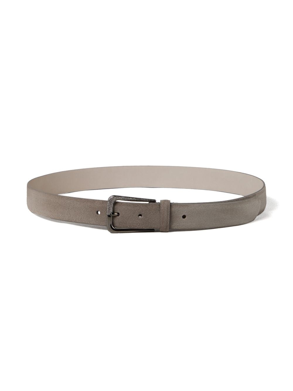 BRUNELLO CUCINELLI Leather Suede Belt with Pin Buckle - FW25 Collection