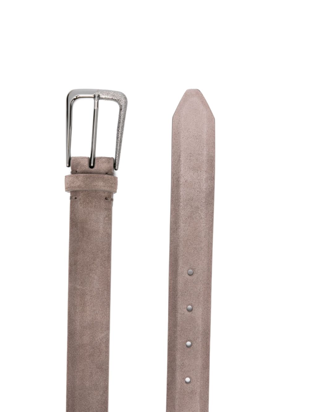 BRUNELLO CUCINELLI Leather Belt with Pin Buckle Fastening
