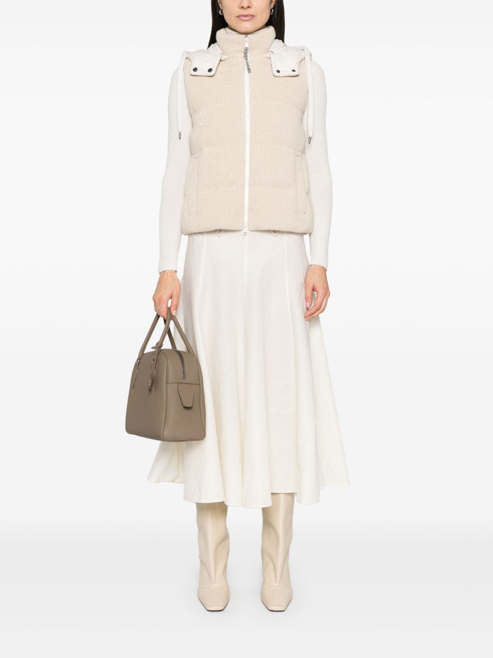 BRUNELLO CUCINELLI Women's Down Hooded Waistcoat