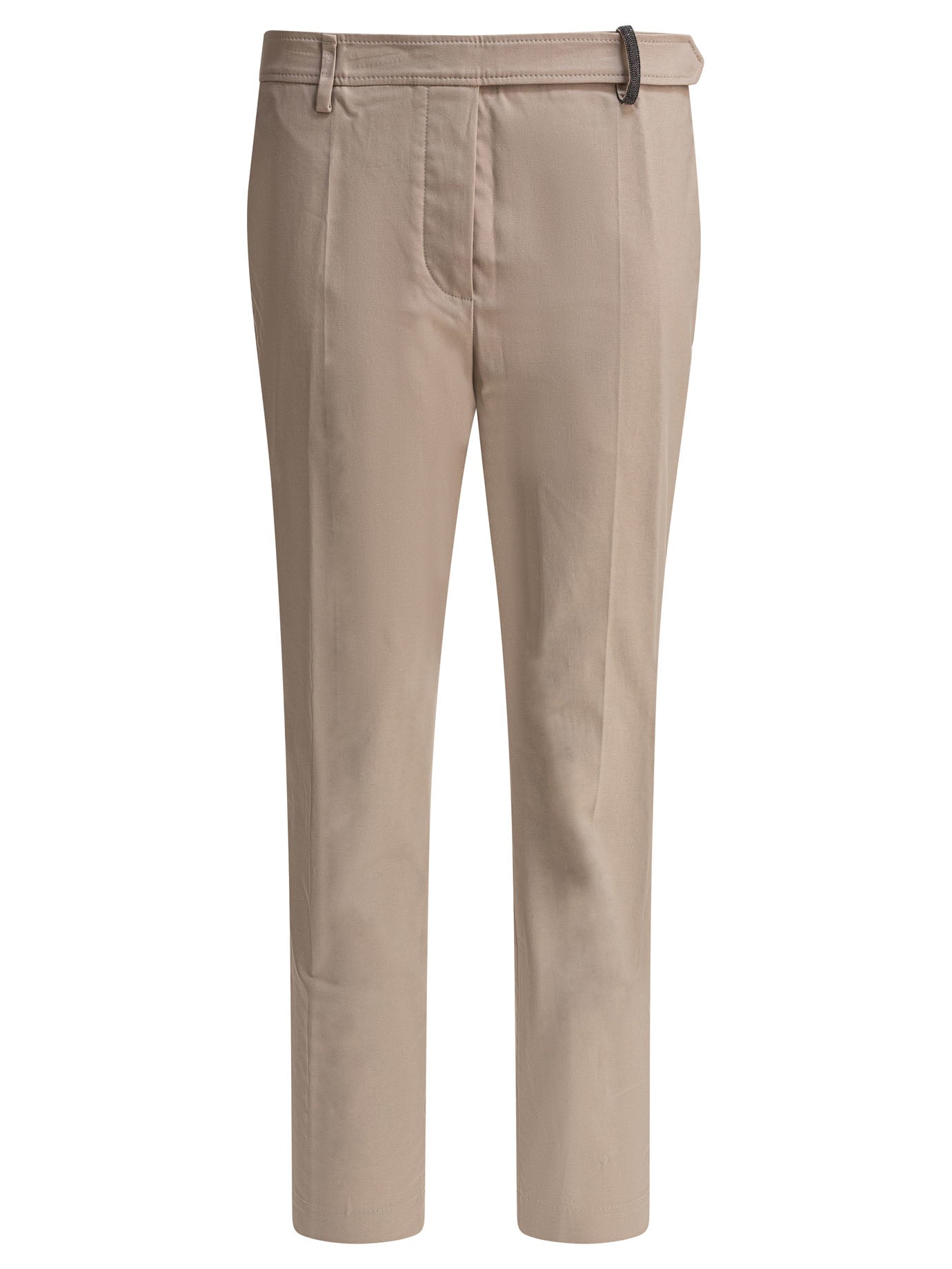 BRUNELLO CUCINELLI Cotton Trousers for Women - FW25 Collection