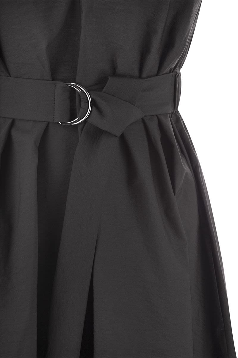 BRUNELLO CUCINELLI Sleeveless Mini Dress with Embellished Straps