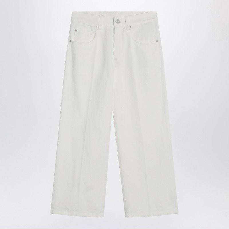 BRUNELLO CUCINELLI Cotton Trousers with Front Closure for Women
