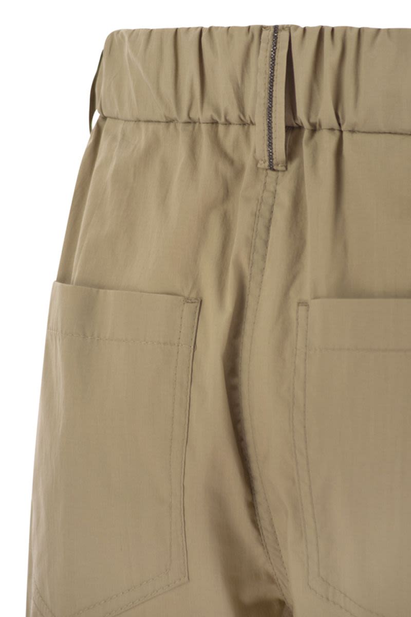 BRUNELLO CUCINELLI Lightweight Poplin Track Five-Pocket Trousers for Women