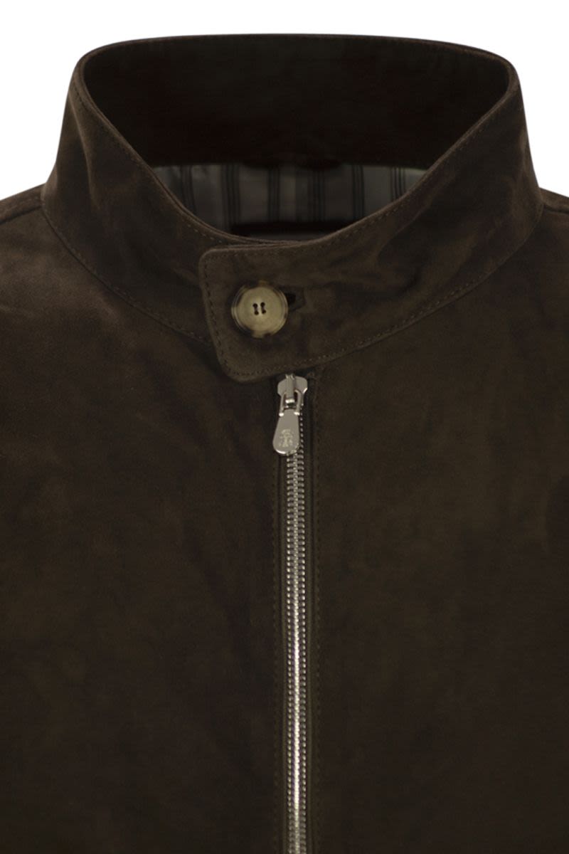BRUNELLO CUCINELLI Suede Leather Jacket for Men