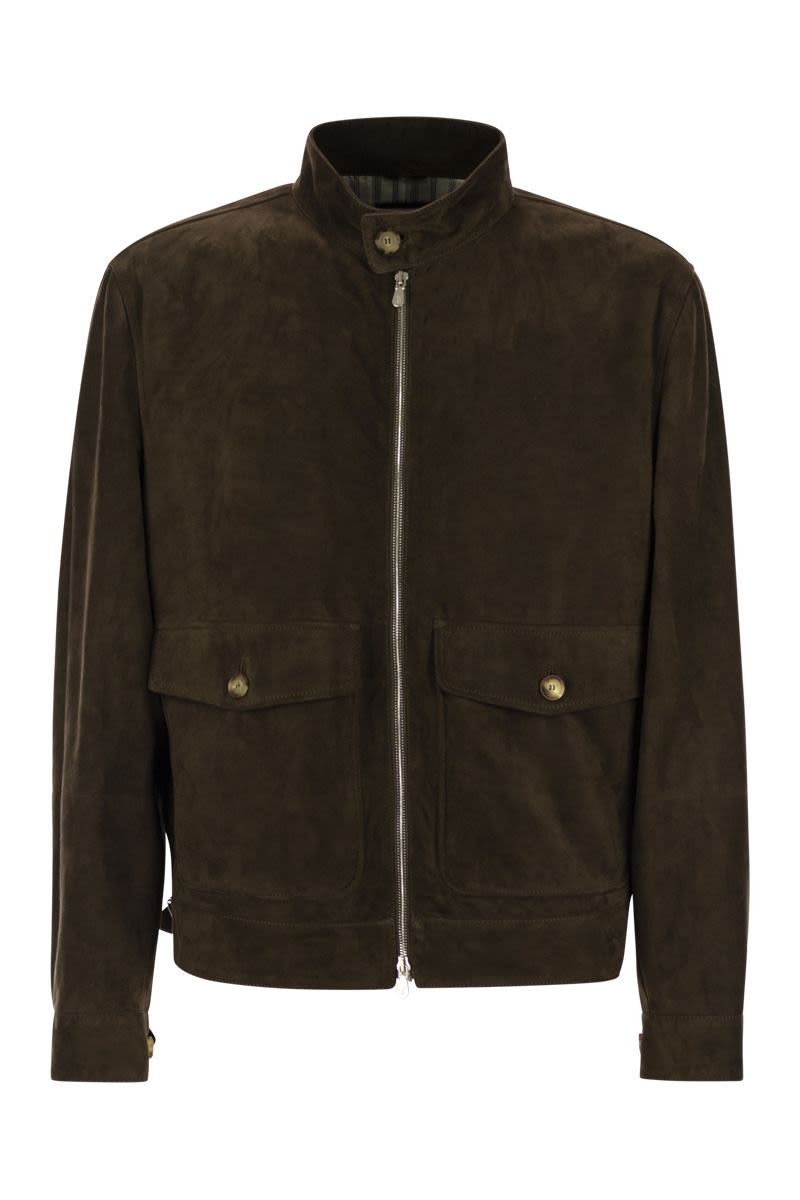 BRUNELLO CUCINELLI Suede Leather Jacket for Men