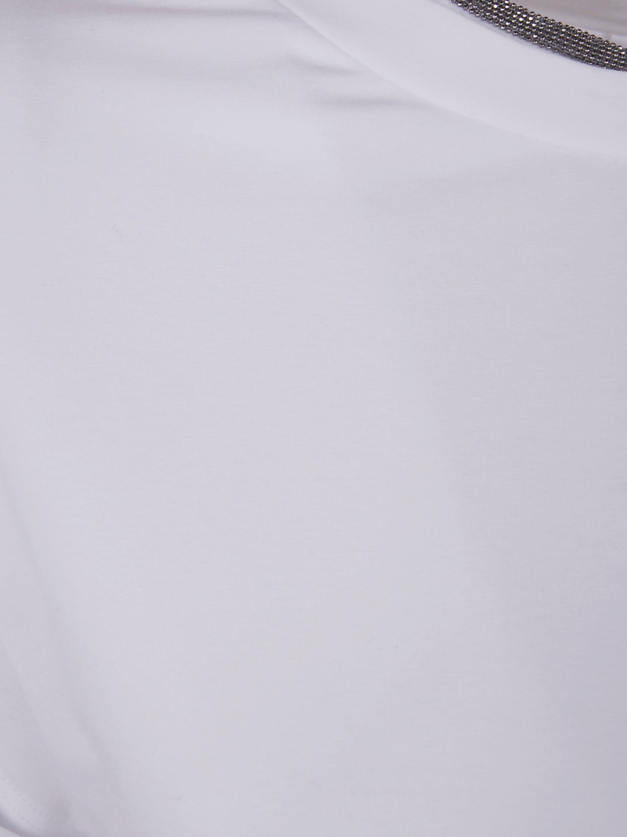 BRUNELLO CUCINELLI Monili Collar Round Neck Tee Shirt - Women's SS25