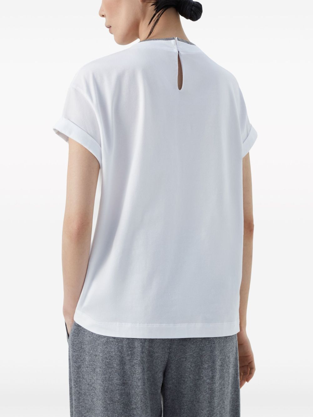 BRUNELLO CUCINELLI Contrast Trim T-Shirt