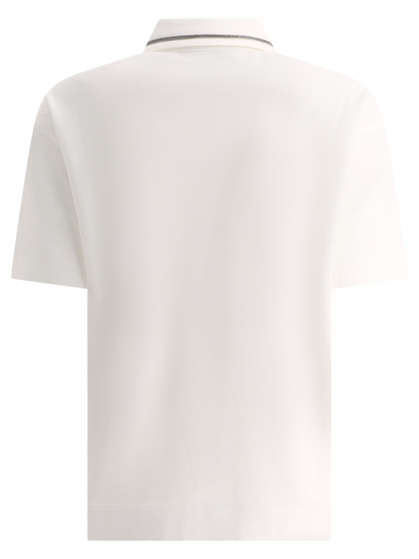 BRUNELLO CUCINELLI Piquet Polo Shirt with Monili Detail for Women