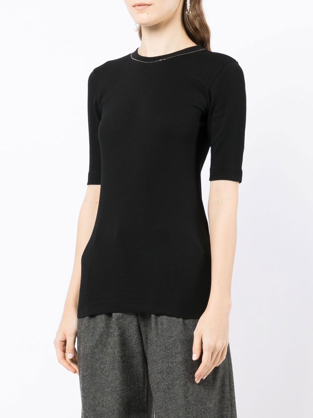 BRUNELLO CUCINELLI Monili-Detail Cotton T-Shirt for Women