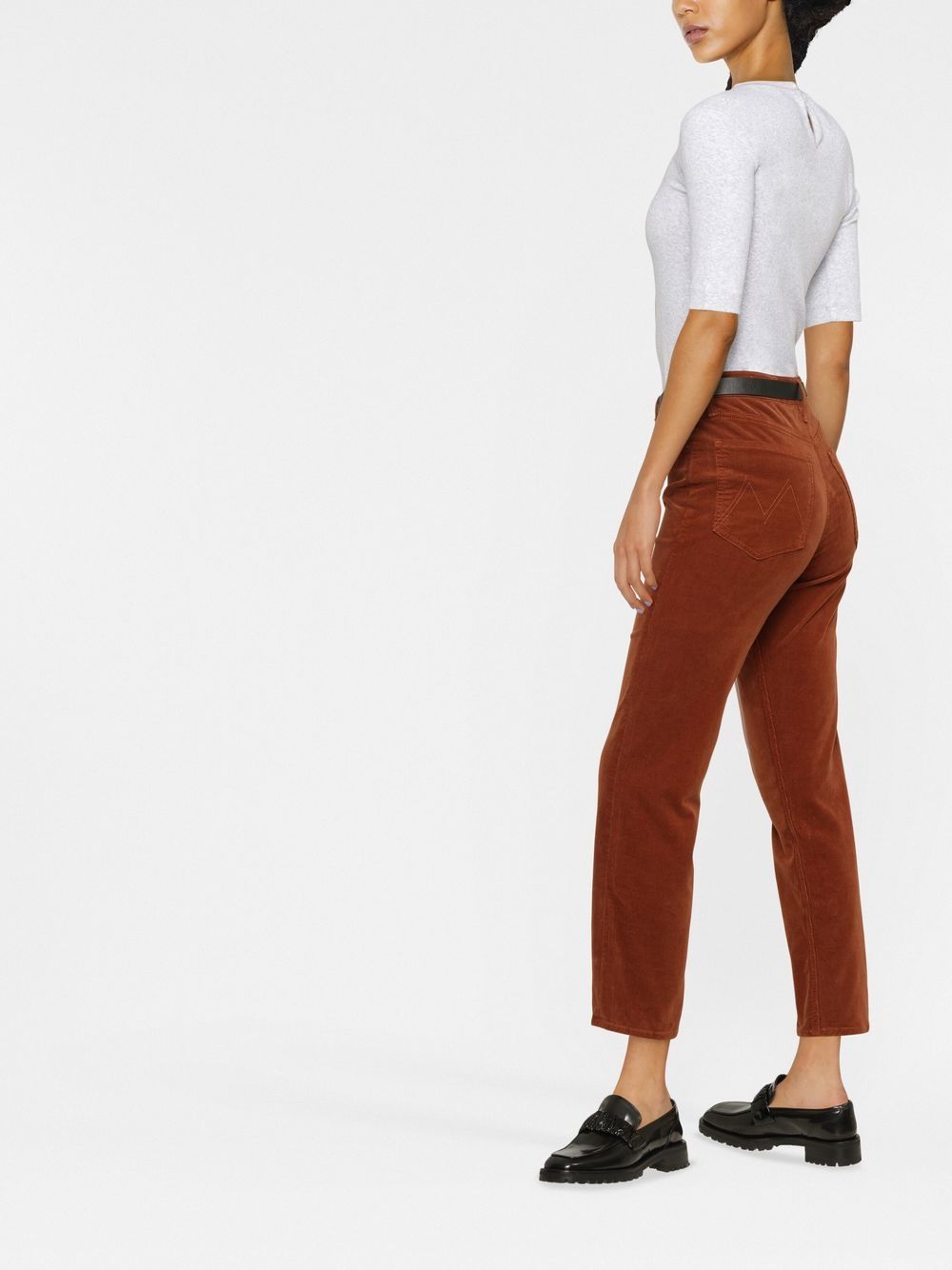 BRUNELLO CUCINELLI Cotton Blend Fine Ribbed T-Shirt with Chain-Link Detailing