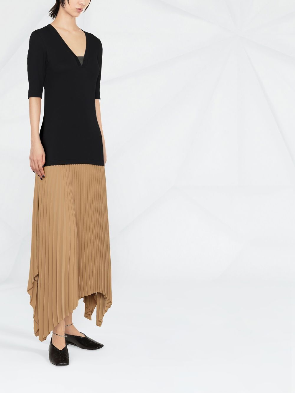 BRUNELLO CUCINELLI Cotton V-Necked Top for Women