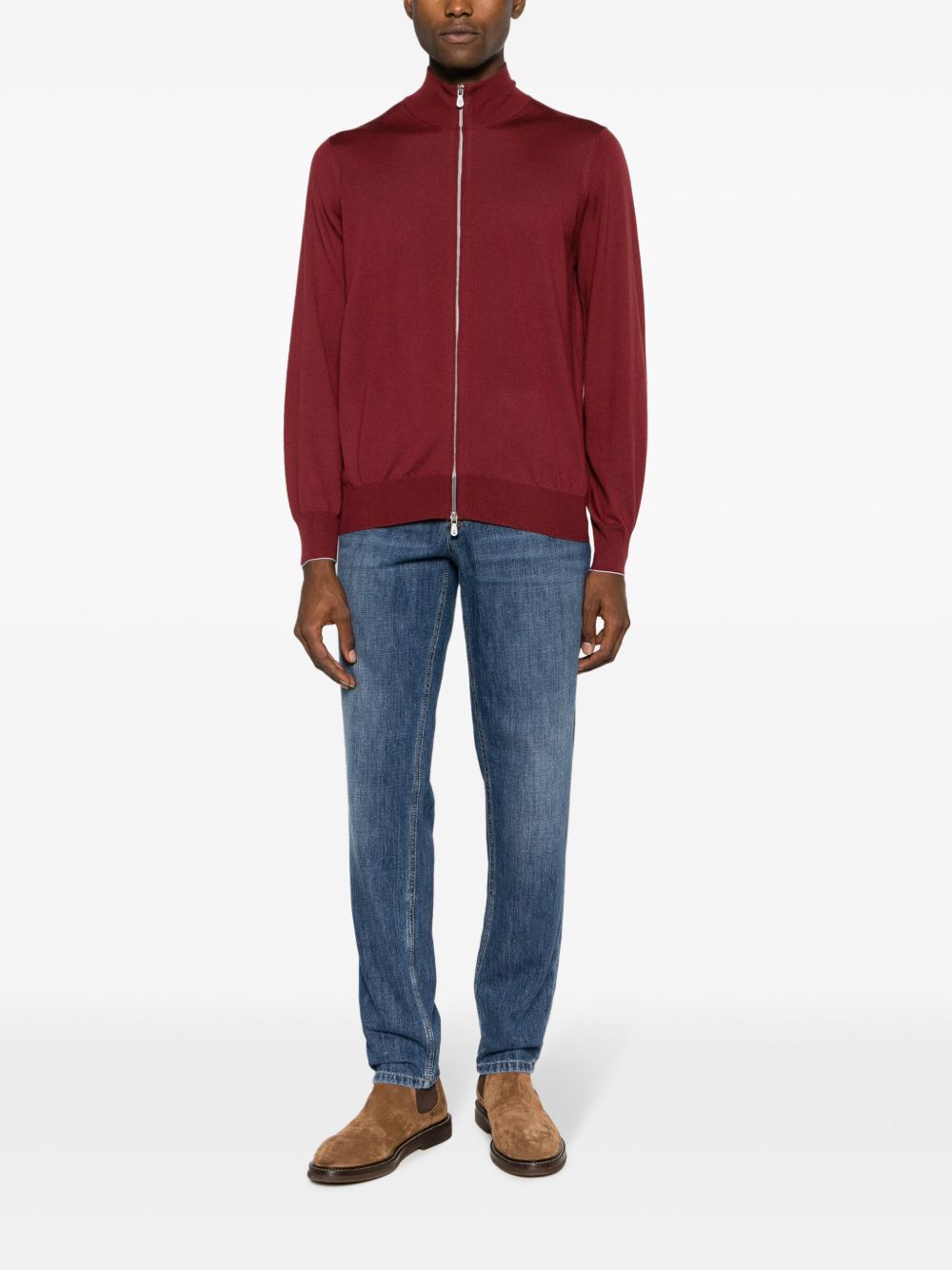 BRUNELLO CUCINELLI Slim Cut Mid-Rise Jeans with Turn-Up Hem