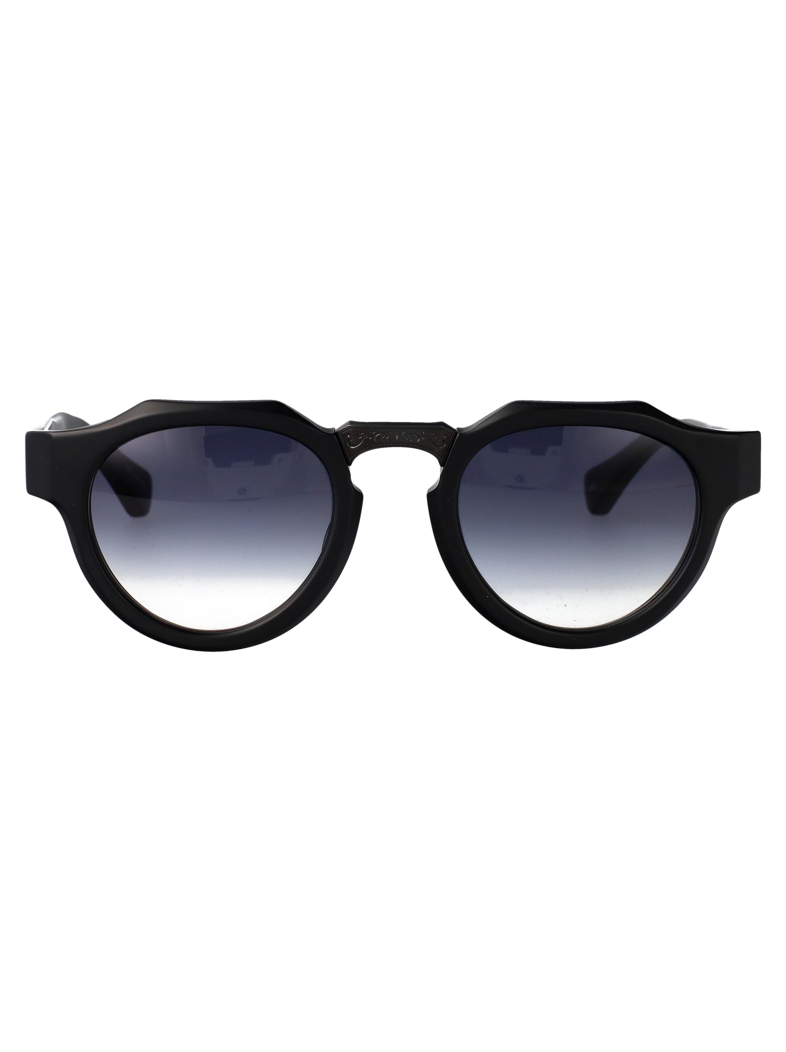 MATSUDA Unisex Matte Black Acetate Sunglasses