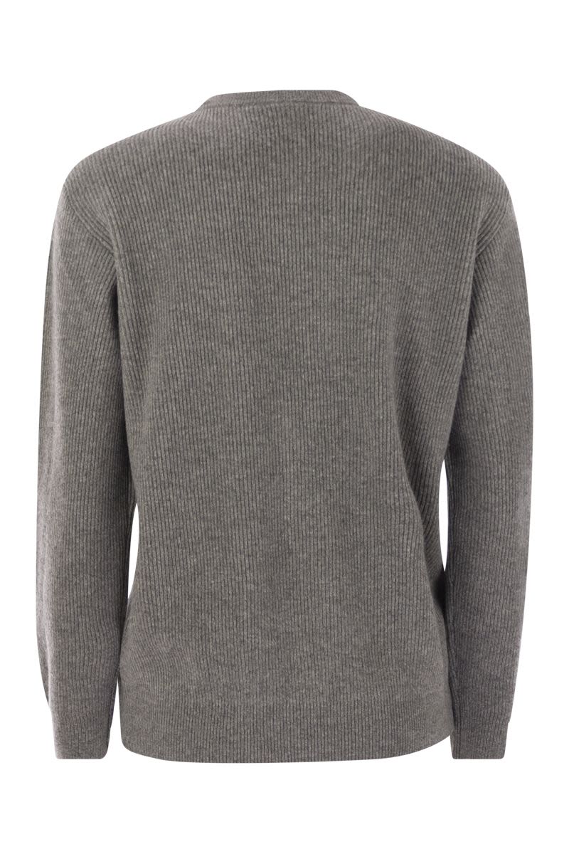 BRUNELLO CUCINELLI Timeless Cashmere Sweater with Monile Detail