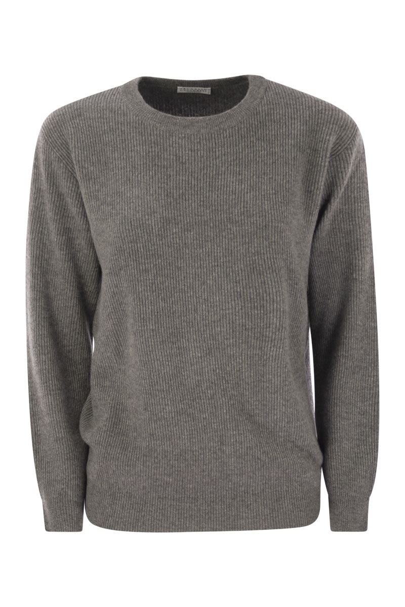BRUNELLO CUCINELLI Timeless Cashmere Sweater with Monile Detail
