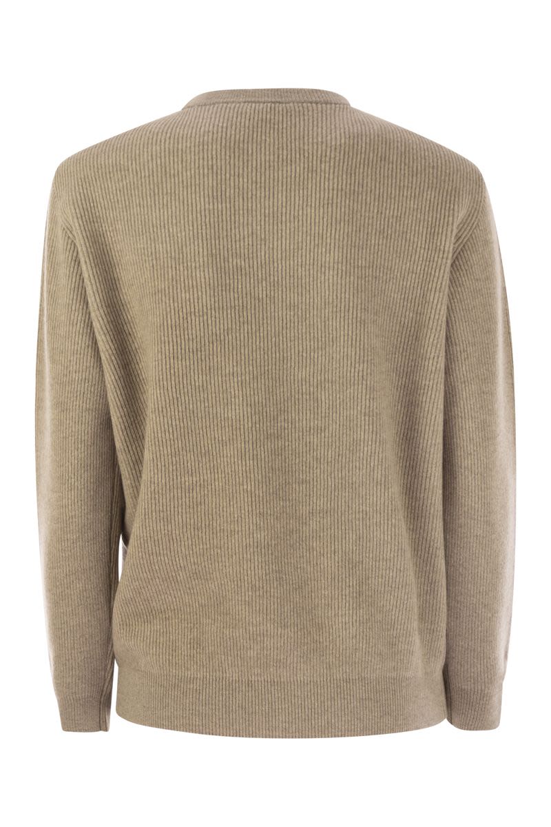 BRUNELLO CUCINELLI Timeless Cashmere Sweater with Embellished Detail