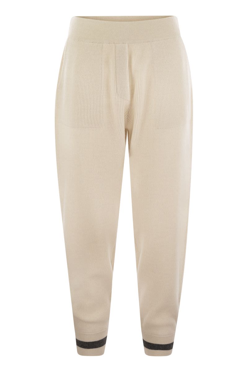 BRUNELLO CUCINELLI Luxury Cashmere Knit Trousers for Women