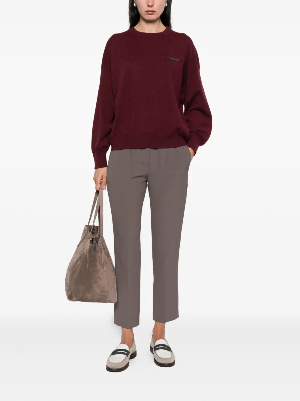 BRUNELLO CUCINELLI Chain Accented Cashmere Sweater