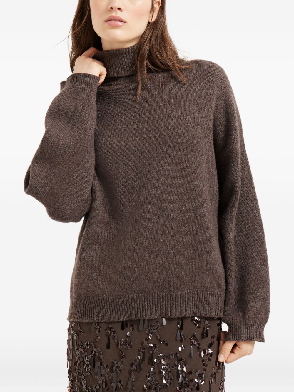 BRUNELLO CUCINELLI Cashmere Turtleneck Jumper - Women's Long Sleeve