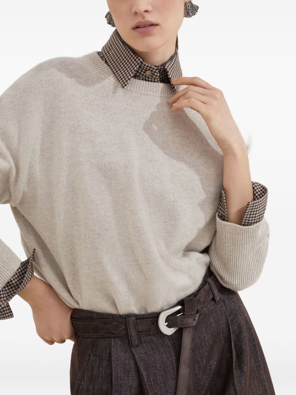 BRUNELLO CUCINELLI Women's Cashmere High Neck Relaxed Fit Sweater