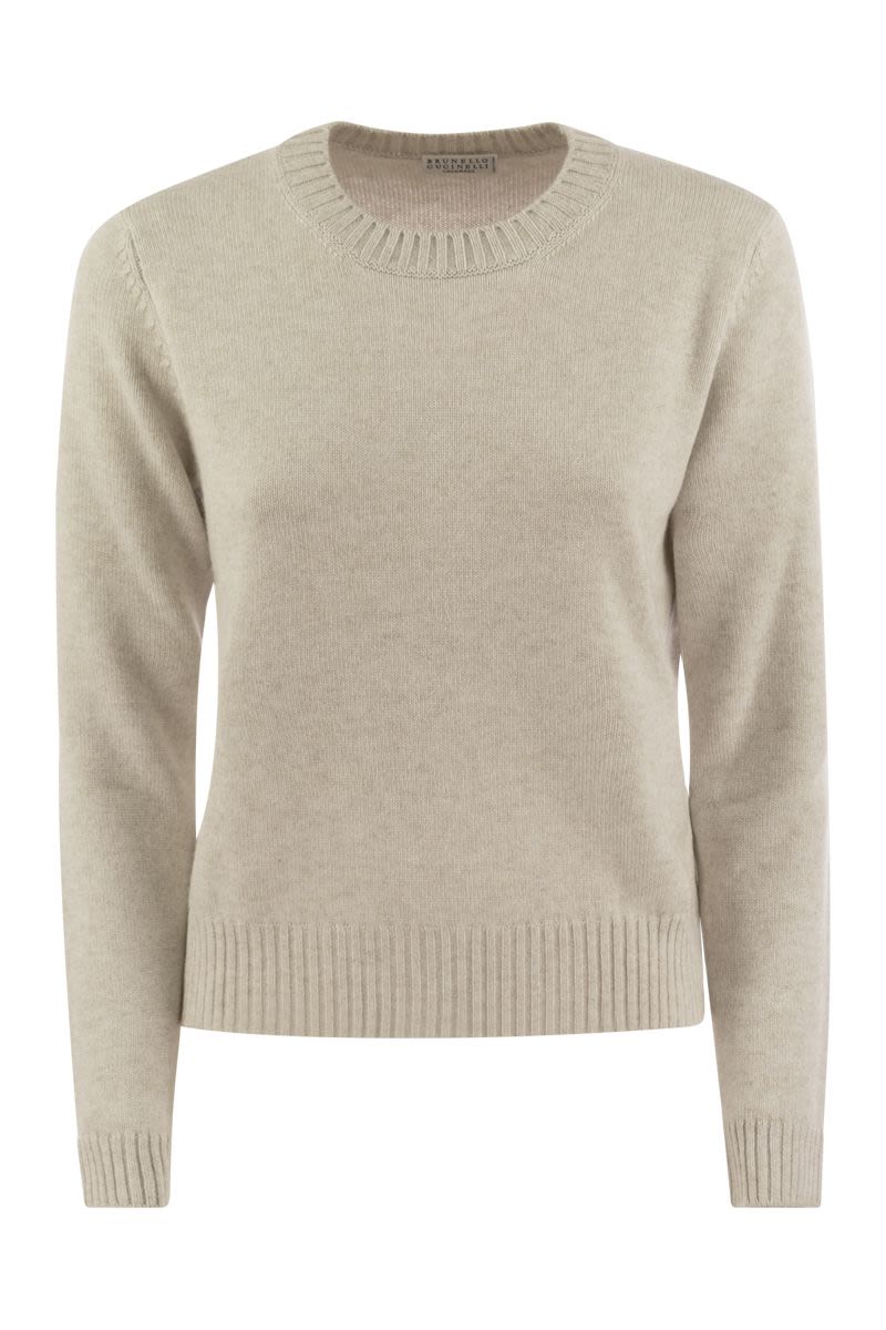 BRUNELLO CUCINELLI Cashmere Sweater with Shiny Cuff Details